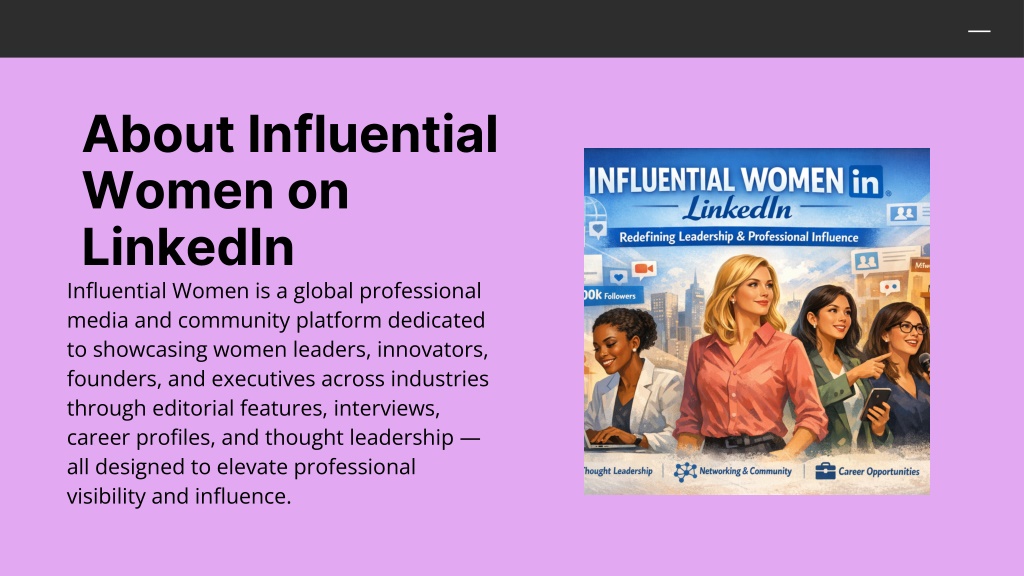 PPT - Influential Women on LinkedIn | Spotlighting Women Leaders ...