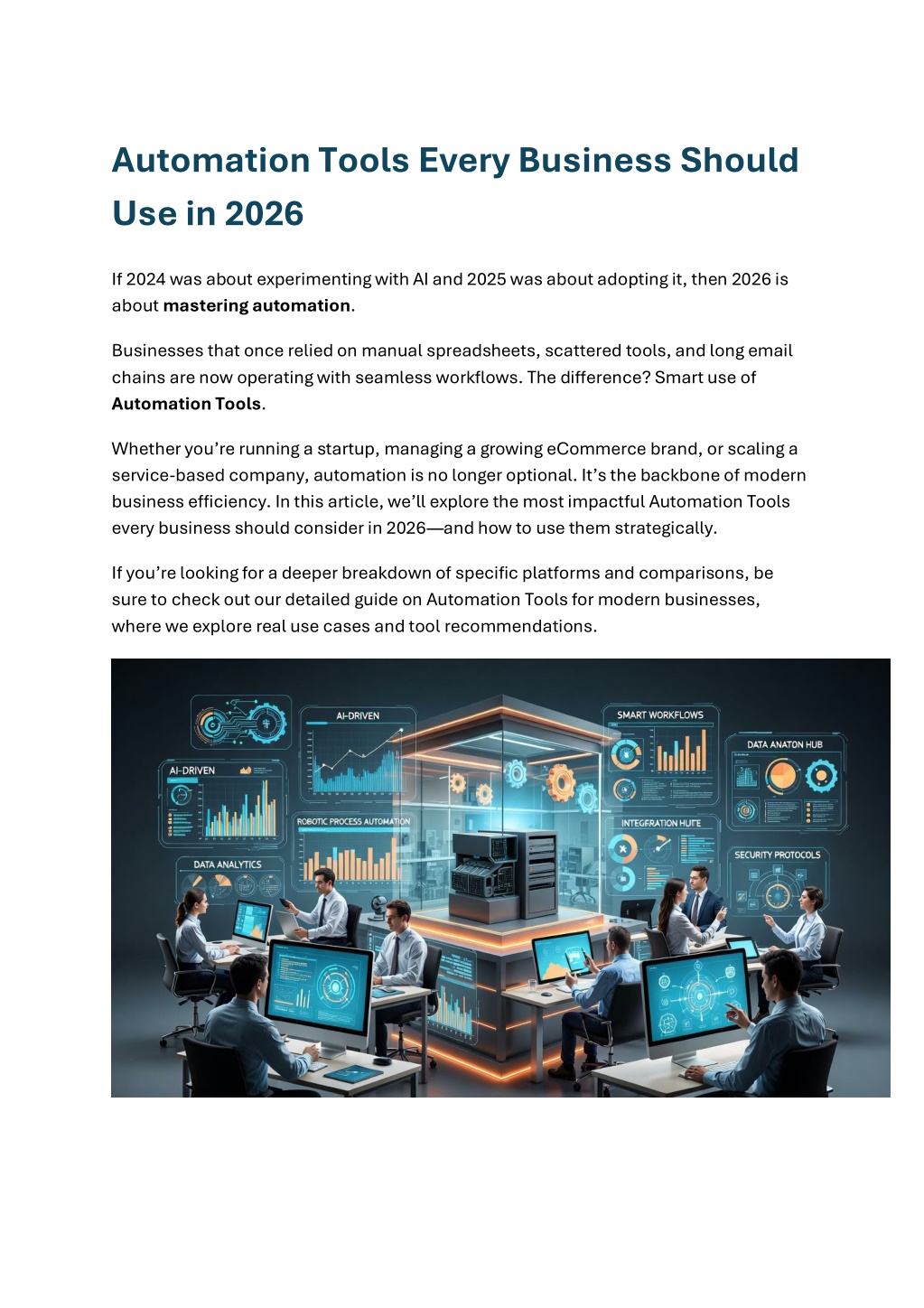 PPT - Automation Tools Every Business Should Use in 2026 PowerPoint ...