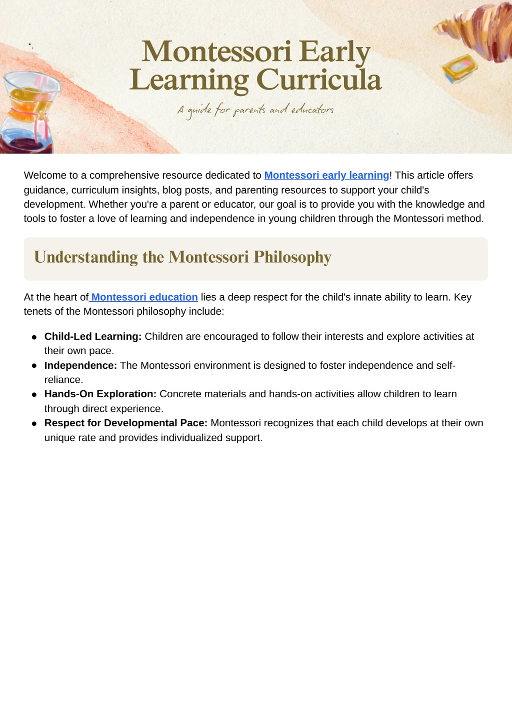 PPT - Montessori Curriculum Guidance for Parents & Educators PowerPoint ...