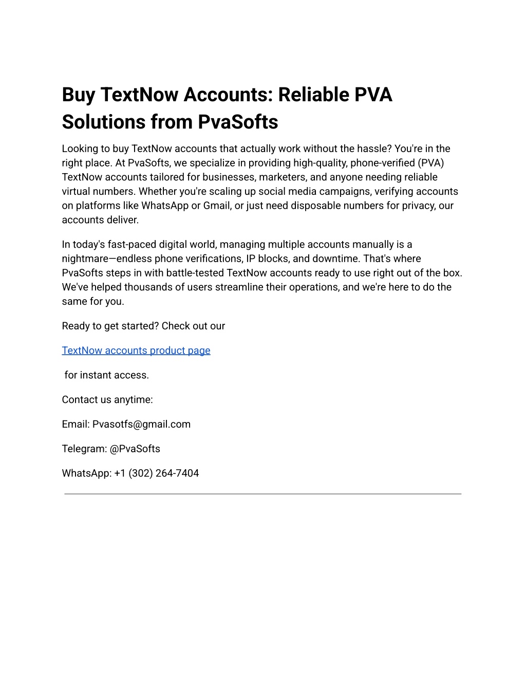 PPT - Buy TextNow Accounts_ Reliable PVA Solutions from PvaSofts ...