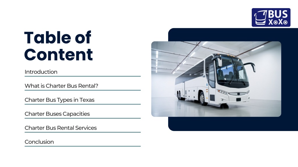 PPT - The Completed Guide to Charter Bus Rentals in Texas PowerPoint ...