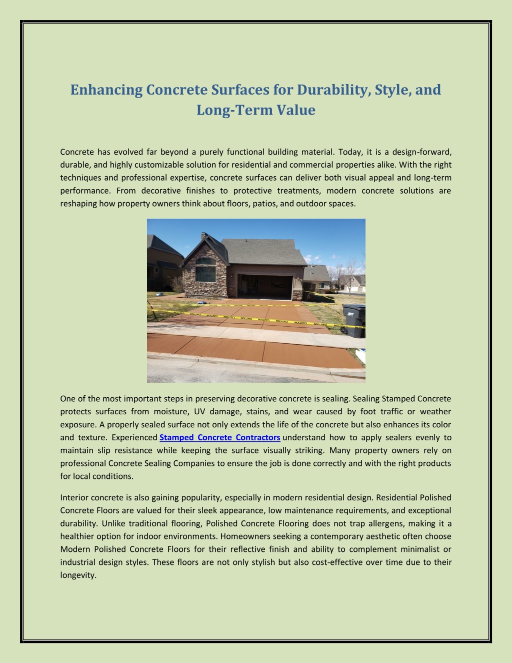 PPT - Enhancing Concrete Surfaces for Durability, Style, and Long-Term ...