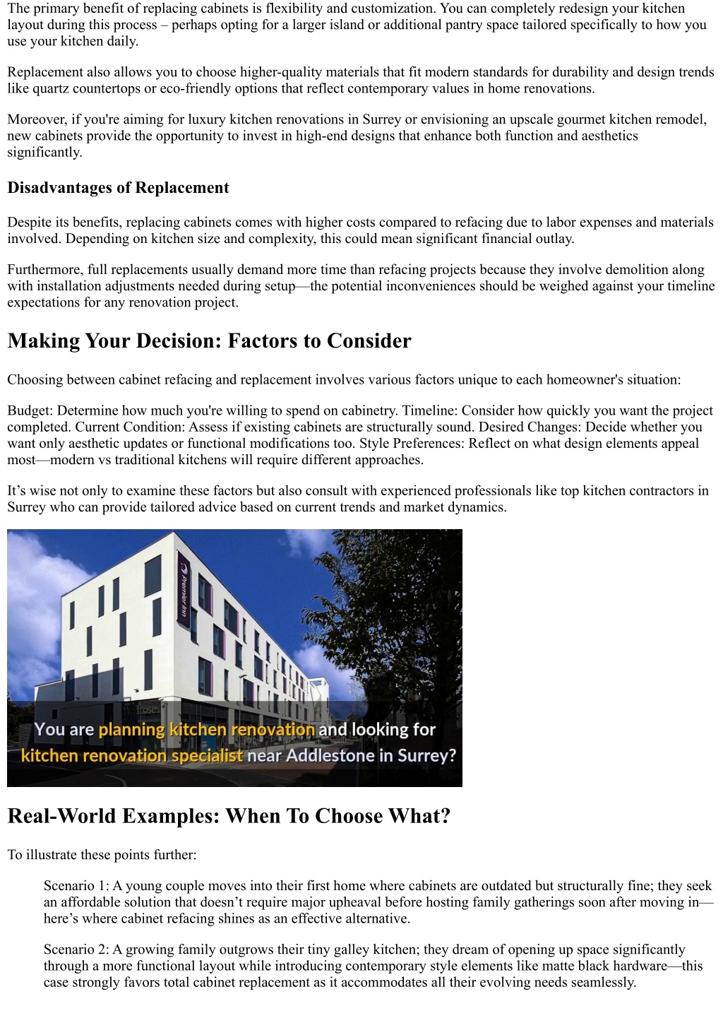 PPT - Kitchen Cabinet Refacing vs Replacement: Which is Right for You ...