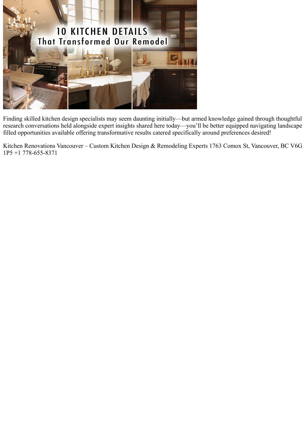 PPT - Finding the Best Kitchen Design Specialists in Vancouver ...