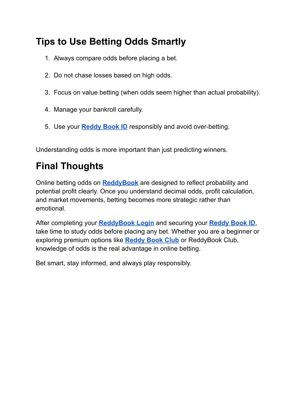 PPT - How Online Betting Odds Work on ReddyBook PowerPoint Presentation ...