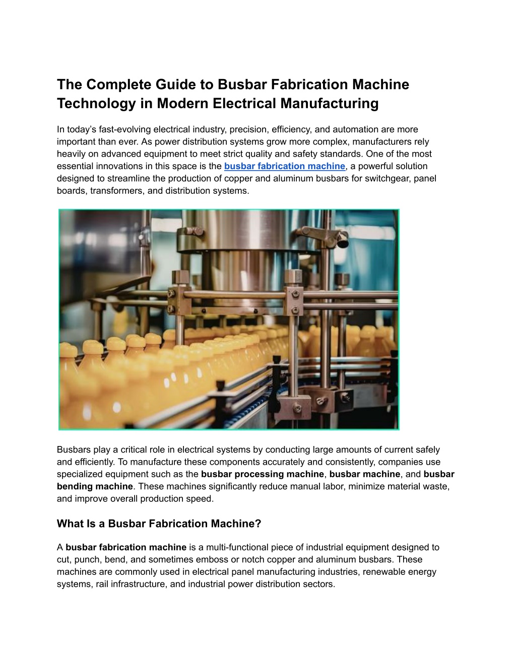 PPT - The Complete Guide to Busbar Fabrication Machine Technology in ...