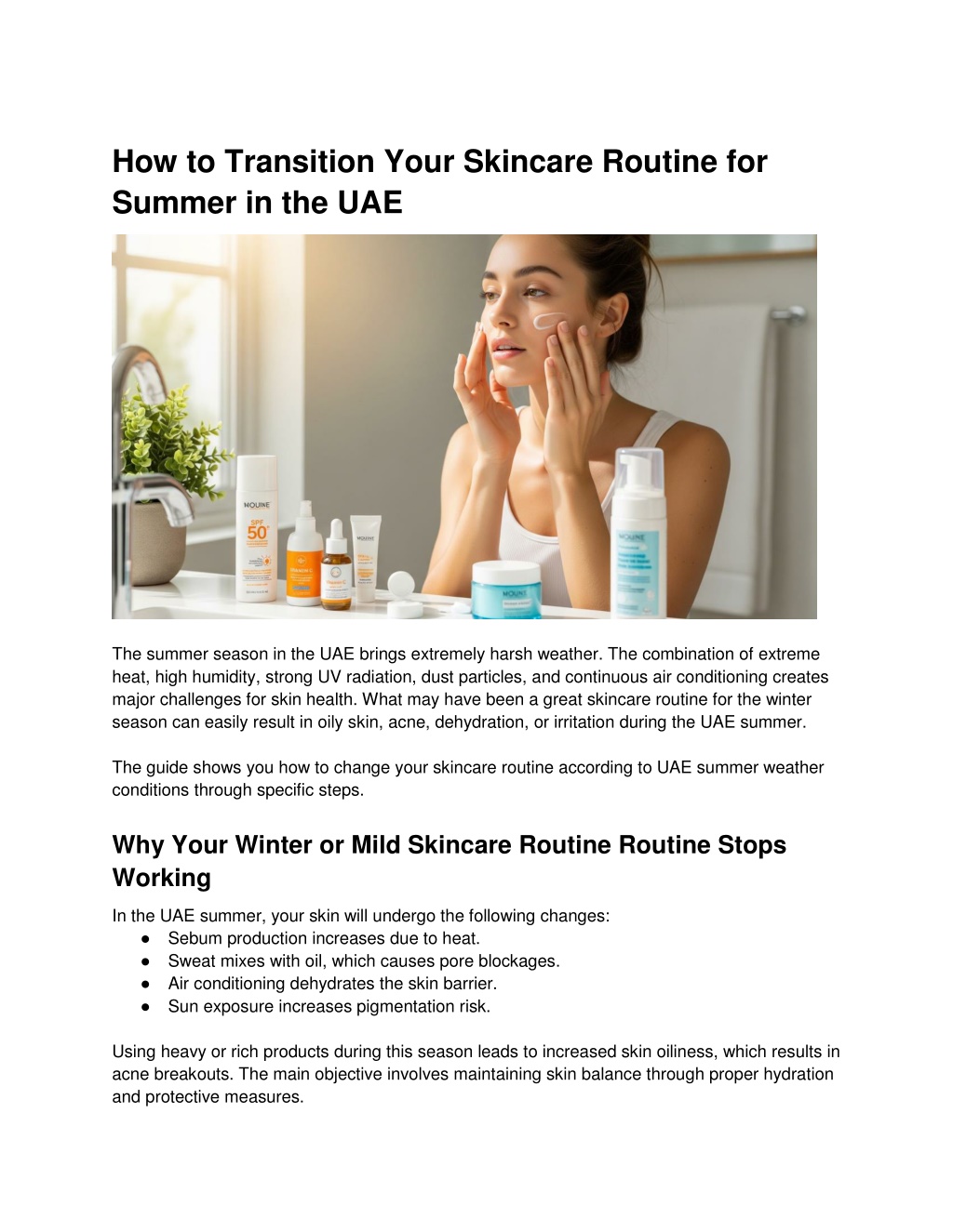PPT - How to Transition Your Skincare Routine for Summer in the UAE ...