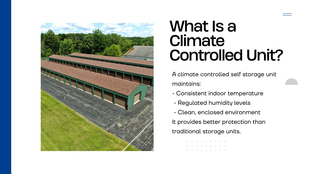 Climate Control Visuals PPT - Self Storage Units Climate Controlled PowerPoint Presentation ...