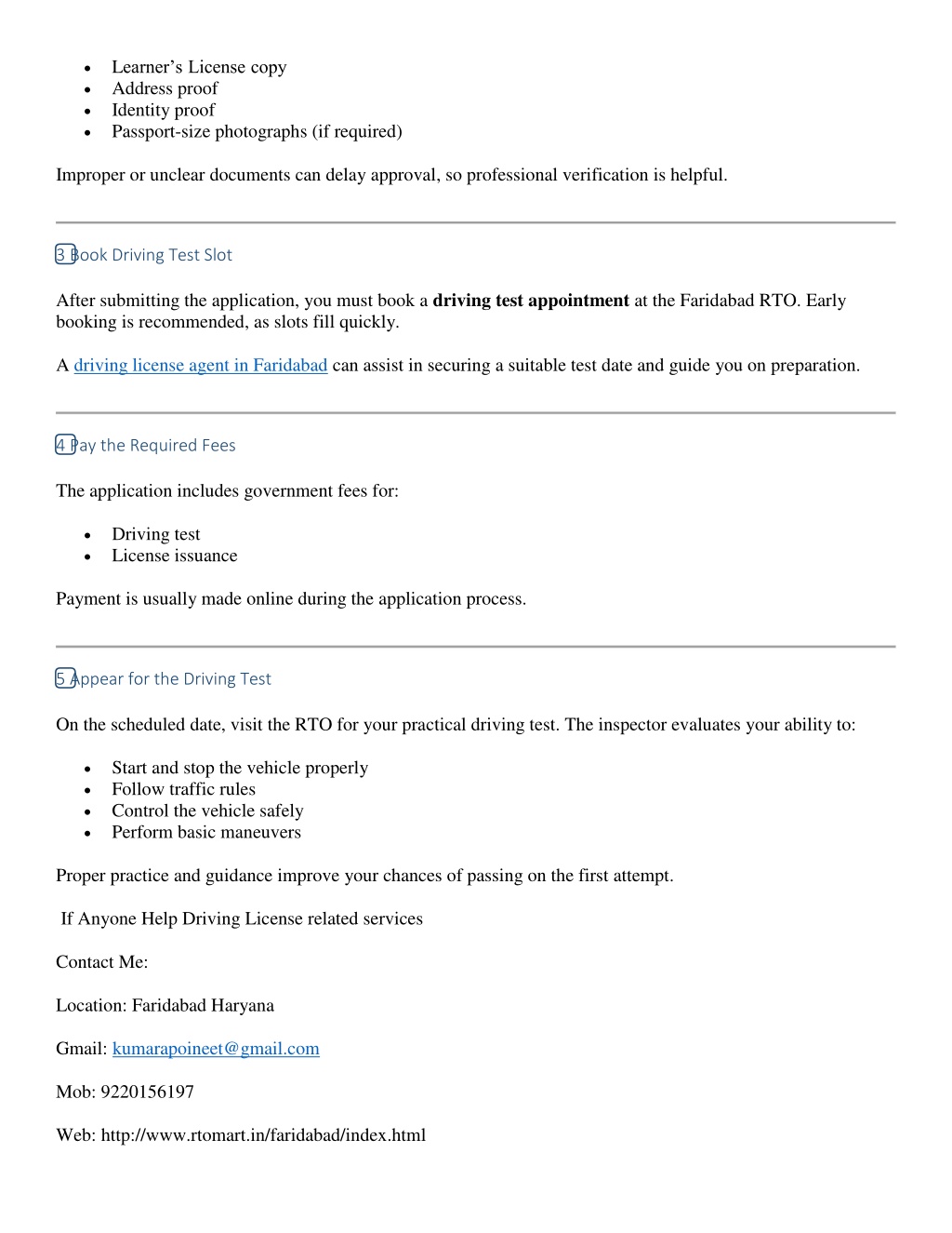 PPT - Permanent Driving License in Faridabad Article PowerPoint ...