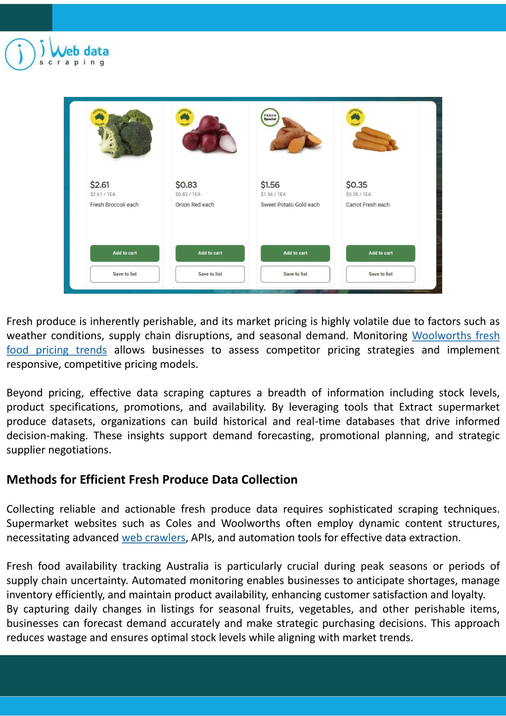 Perishable Data PPT - Fresh Produce Data Scraping and Analysis from Coles and ...