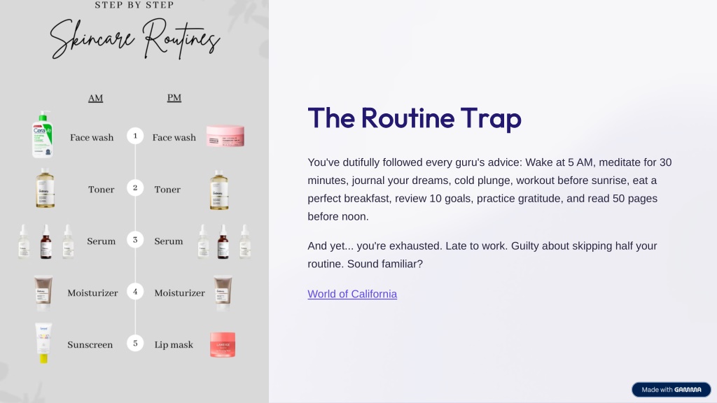 Failing Routine PPT - The Great Unlearning: Why Your 10-Step Routine is Failing You ...