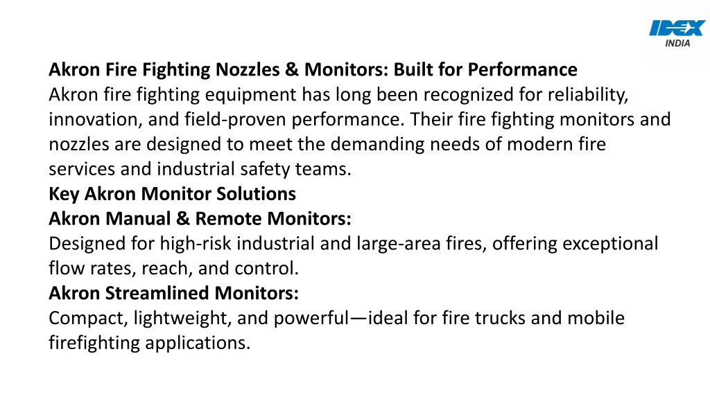 PPT - How Fire Fighting Monitors Are Redefining Fire Safety Standards ...