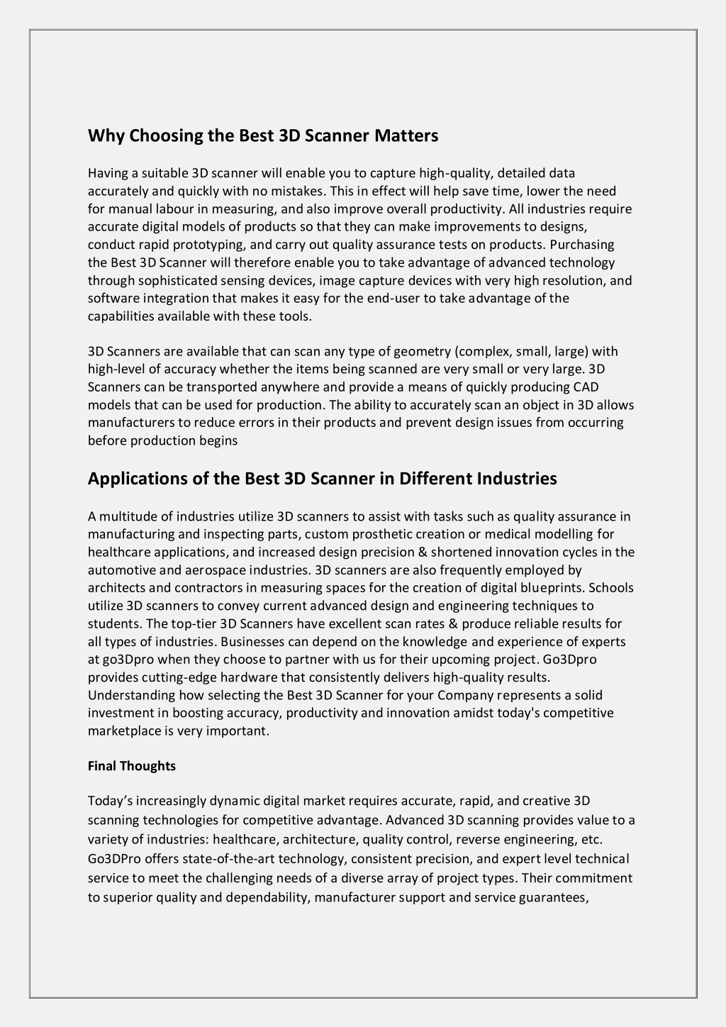 PPT - Best 3D Scanner for Accurate and Fast Digital Scanning PowerPoint ...