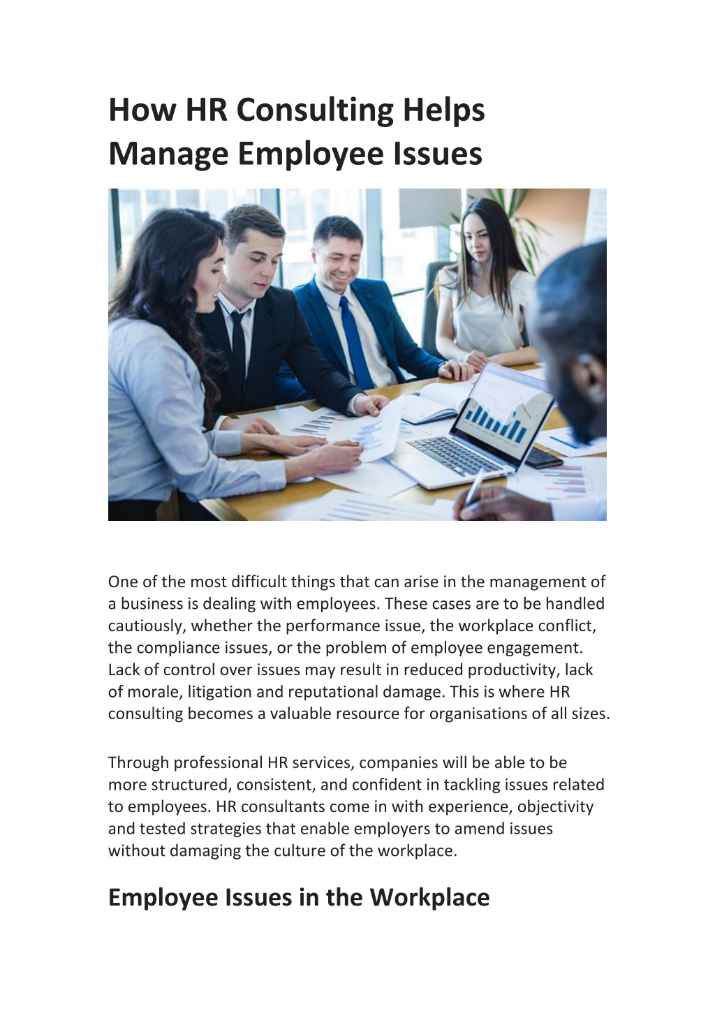 Employee Issues. Examples PPT - How HR Consulting Helps Manage Employee Issues PowerPoint ...