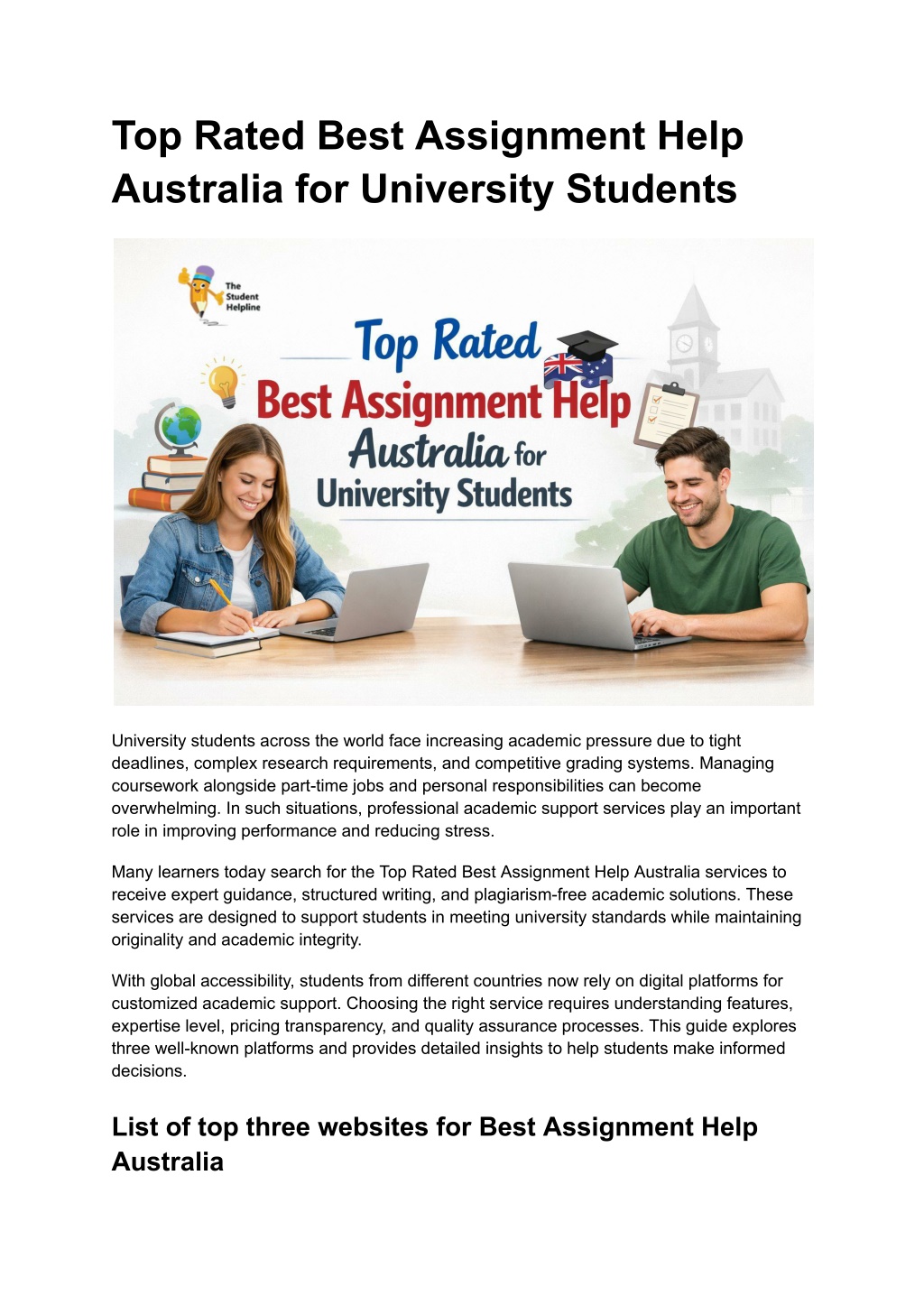 PPT - Top Rated Best Assignment Help Australia for University Students ...