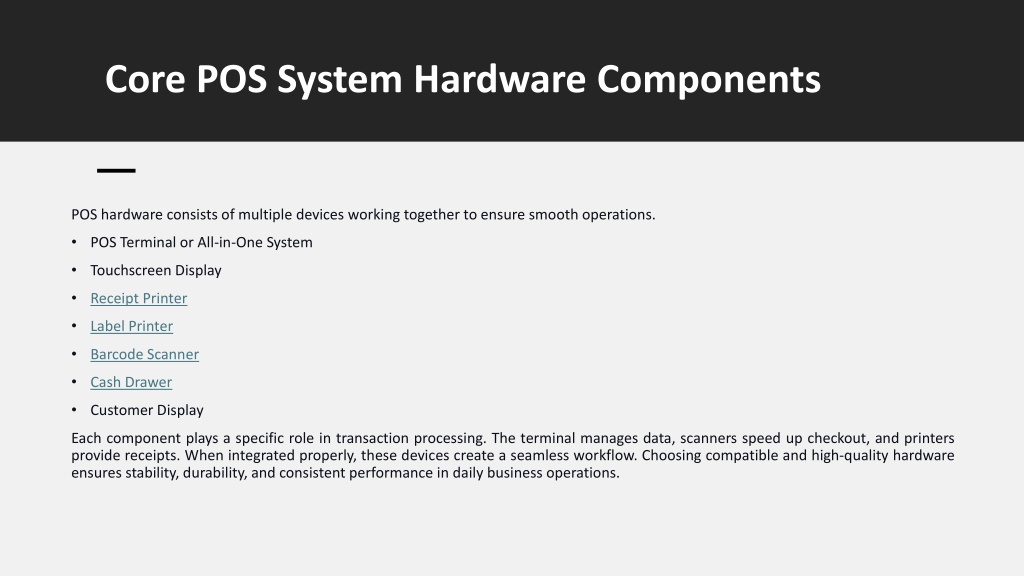 PPT - Understanding POS Equipment & POS System Hardware for Smart ...