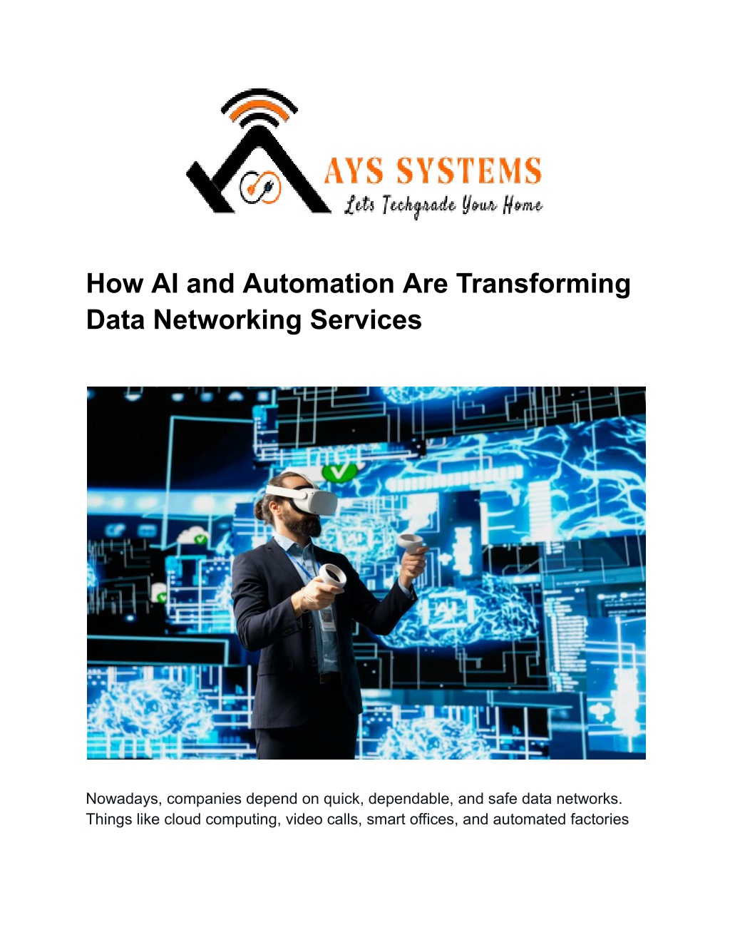 PPT - How AI and Automation Are Transforming Data Networking Services ...