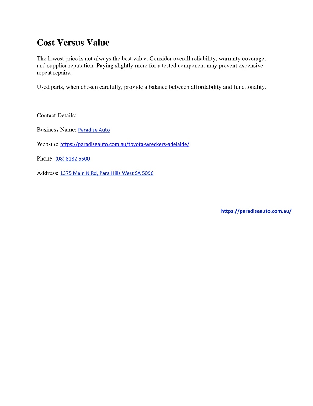 PPT - Toyota Wreckers Adelaide Used Parts Buying Guide PowerPoint ...