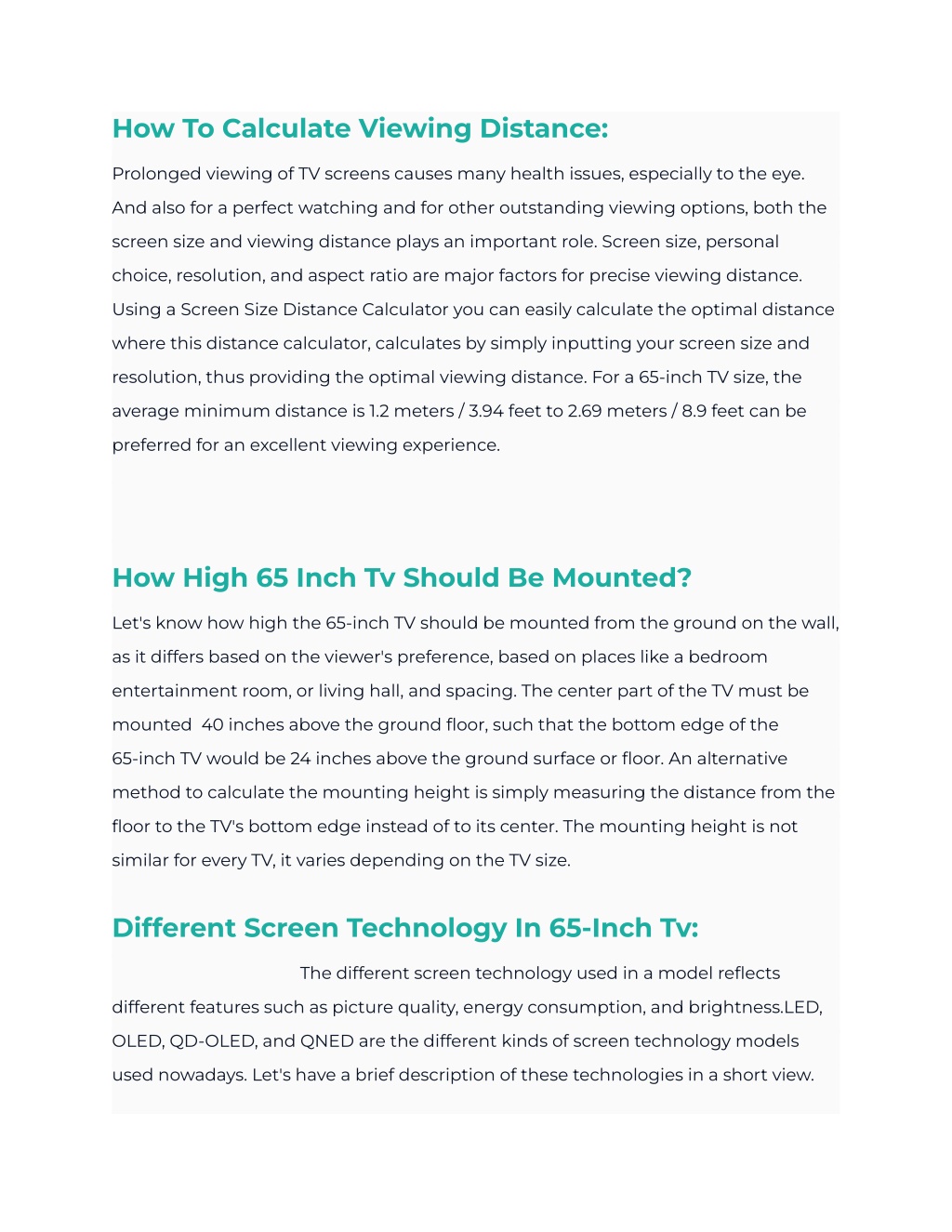 PPT - A Complete Guide To 65-Inch Tv Dimensions PowerPoint Presentation ...