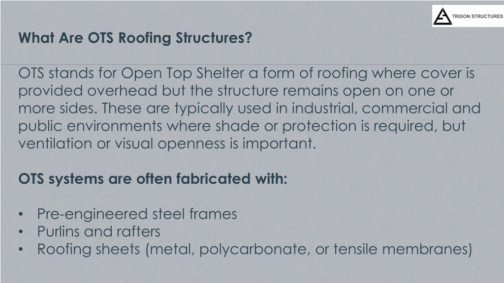 PPT - Reliable Tensile Structures and OTS Roofing Experts in Gujarat ...