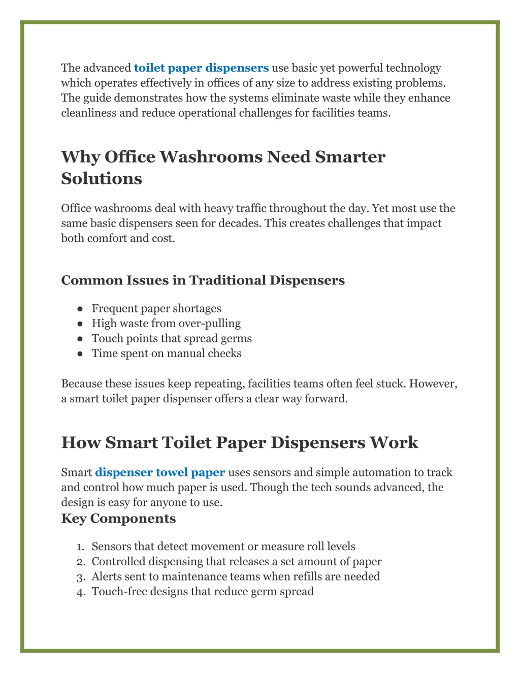 PPT - Smart Toilet Paper Dispensers Changing Modern Office Washrooms ...