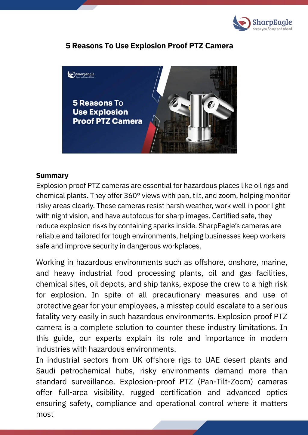 PPT - 5 Reasons To Use Explosion Proof PTZ Camera PowerPoint ...
