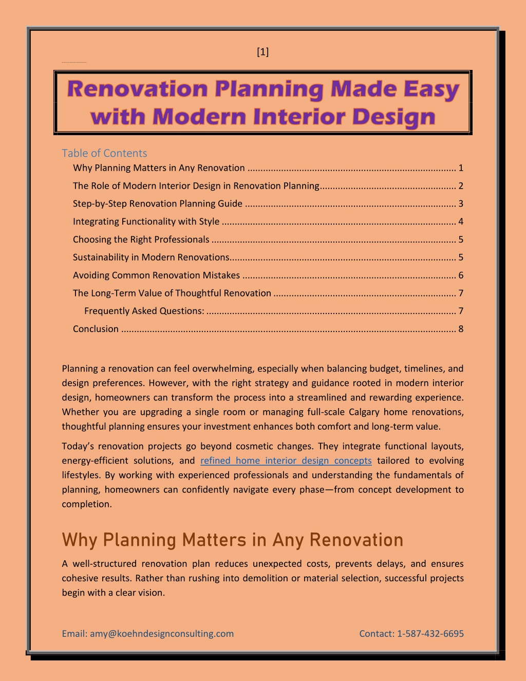 PPT - Renovation Planning Made Easy with Modern Interior Design ...