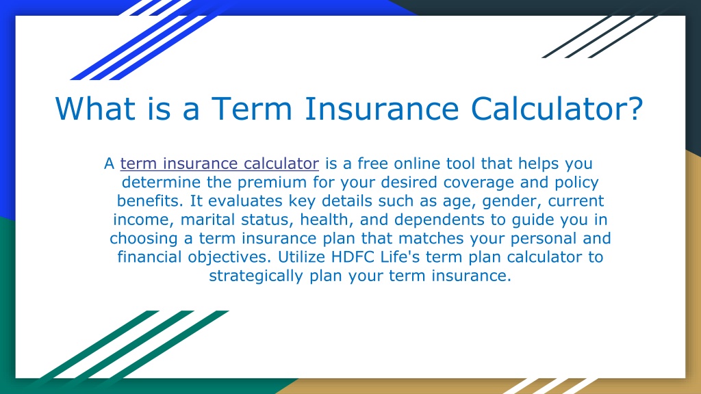PPT - Term Insurance Calculator: Calculate Your Term Insurance Premium ...