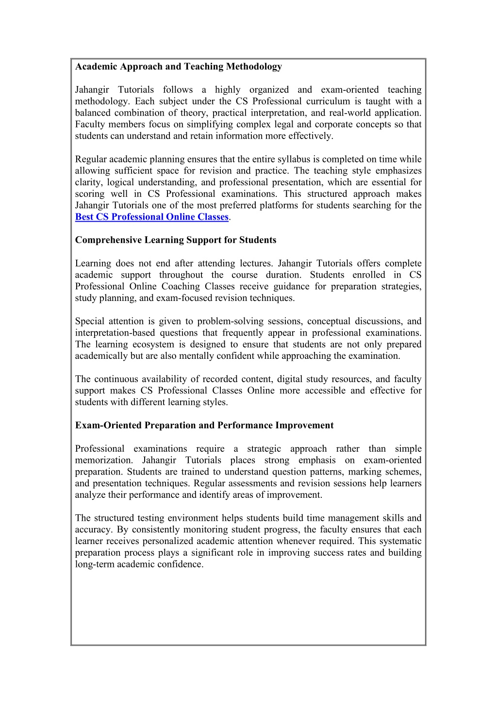 PPT - Jahangir Tutorials Best CS Professional Classes Online PowerPoint ...