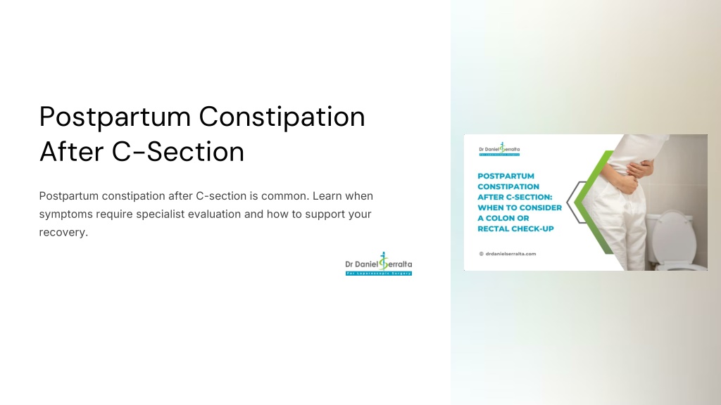 PPT - Postpartum Constipation After C-Section: What New Mothers Need ...