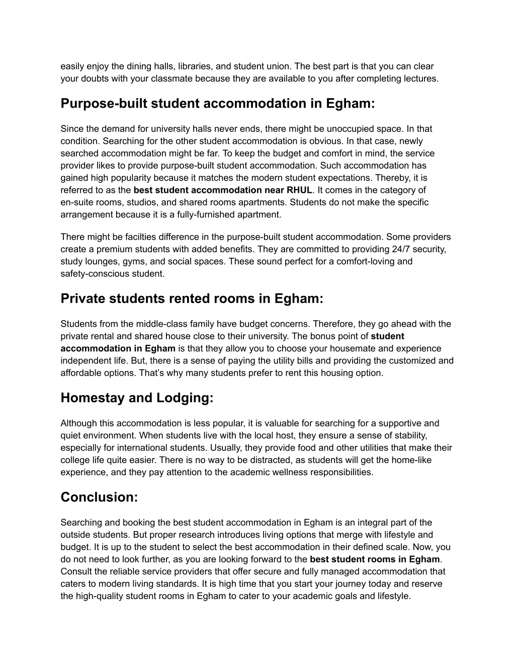 PPT - What are the best student accommodation options in Egham ...