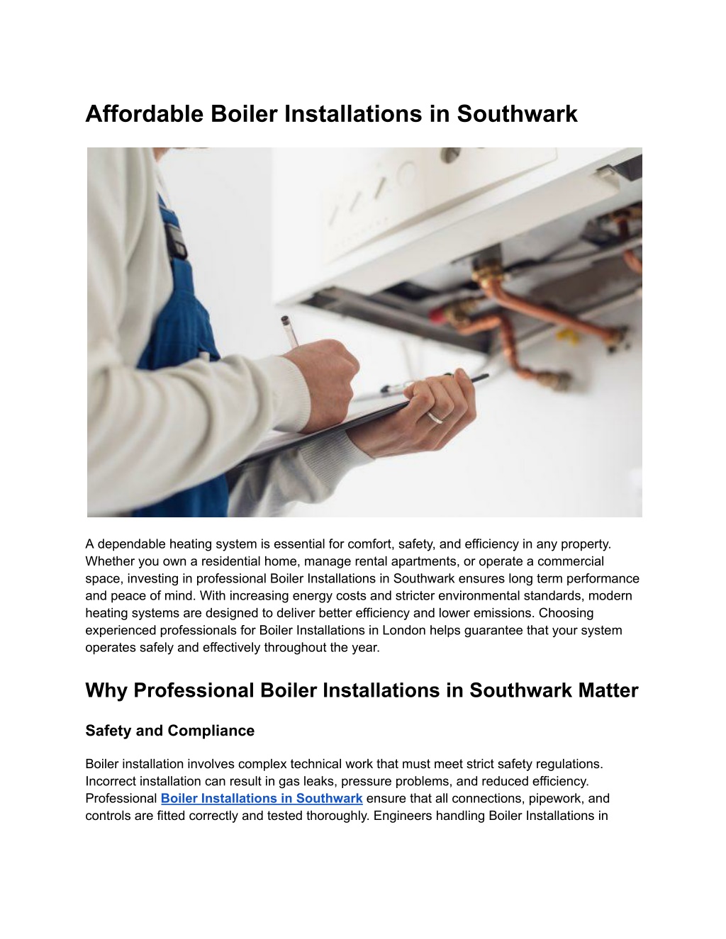 PPT - Affordable Boiler Installations in Southwark PowerPoint ...