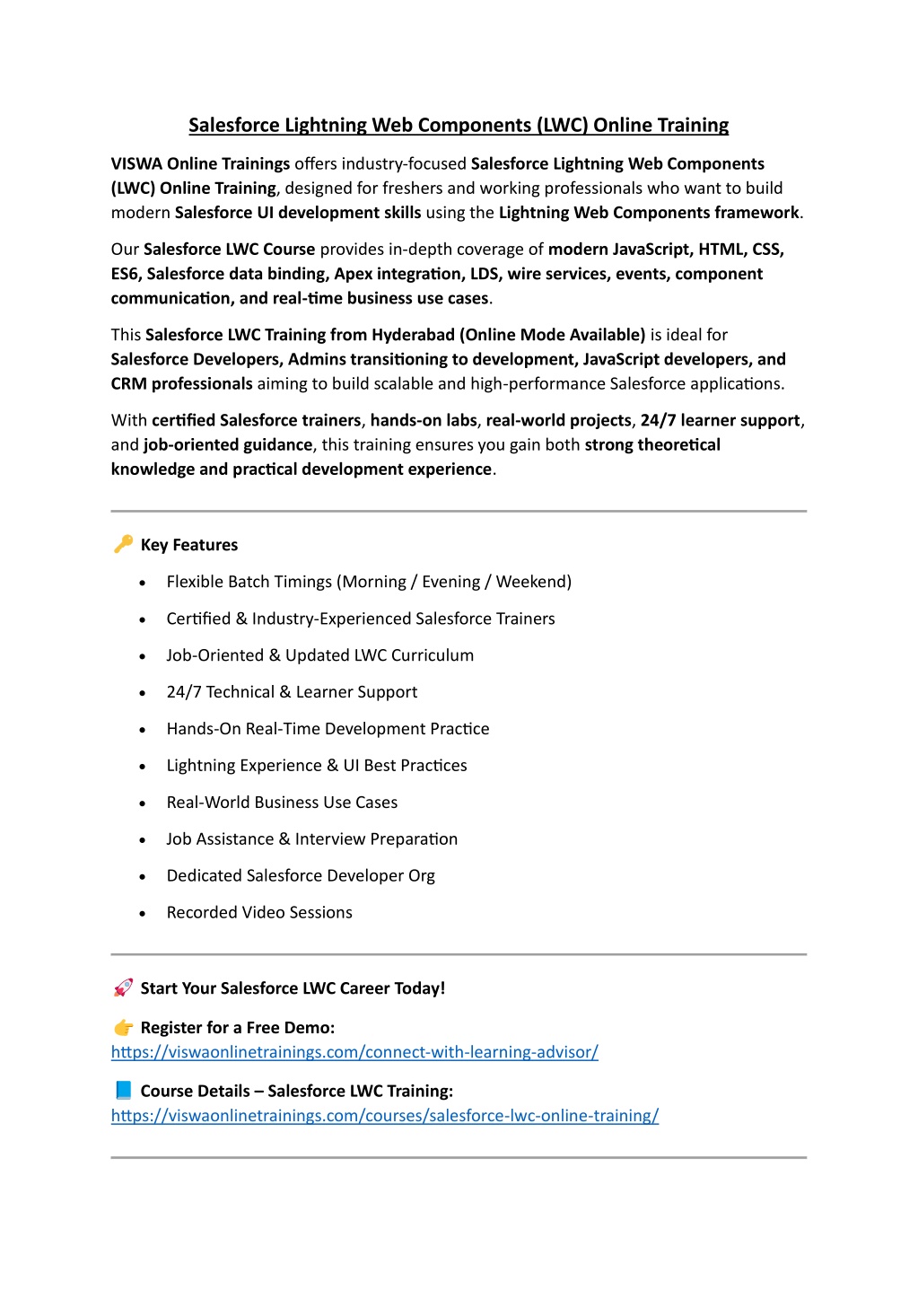 PPT - Salesforce LWC Online Training Real-time support from India ...