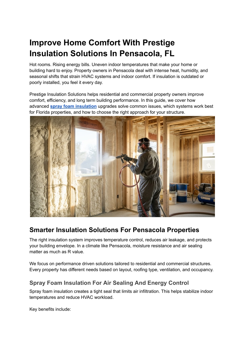 PPT - Improve Home Comfort With Prestige Insulation Solutions In ...