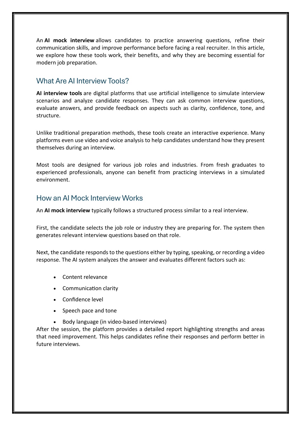 PPT - Are AI Interview Tools the Best Way to Practice Mock Interviews ...