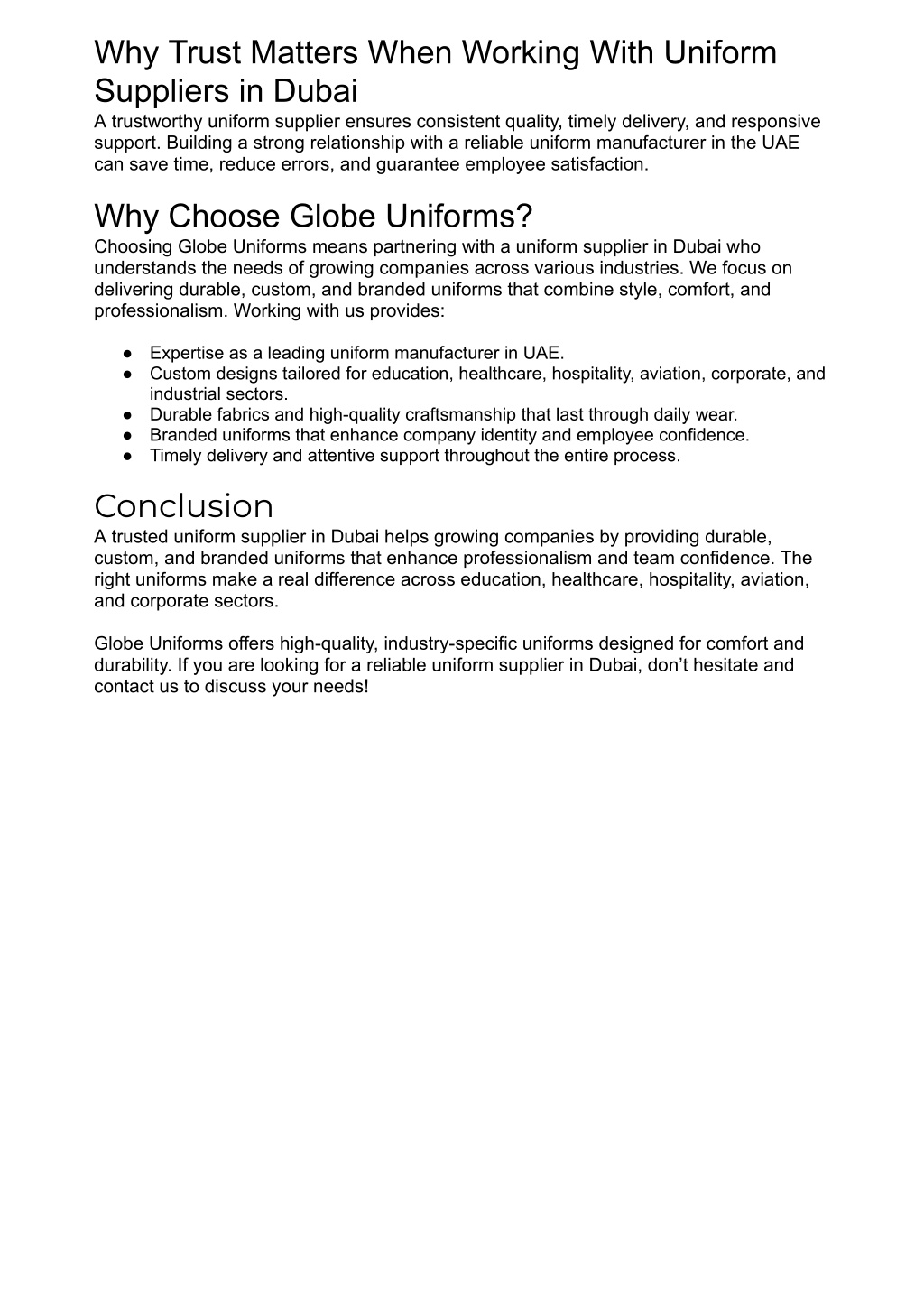 PPT - The Role of a Trusted Uniform Supplier in Dubai for Growing ...