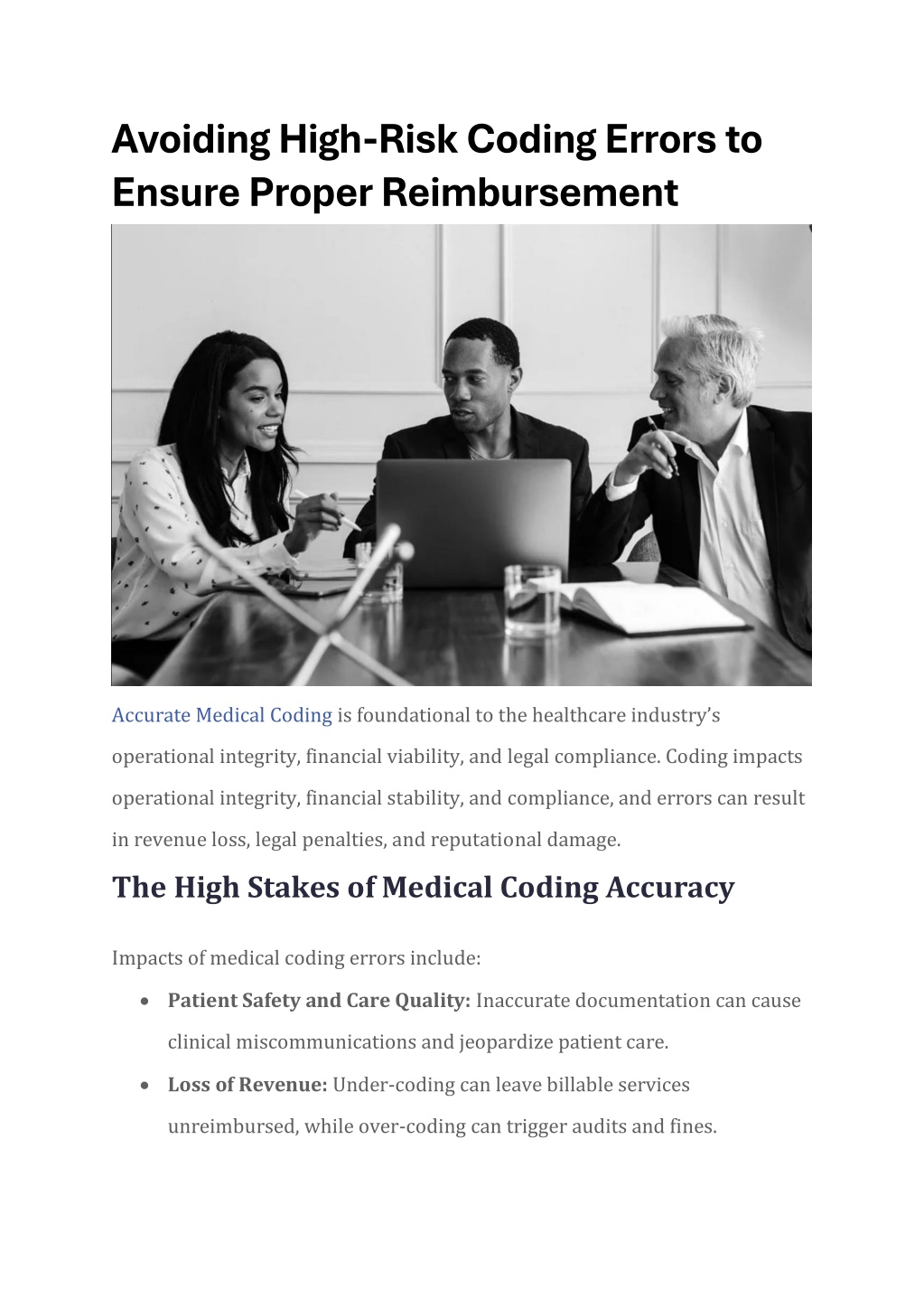 PPT - Avoiding High-Risk Coding Errors to Ensure Proper Reimbursement ...