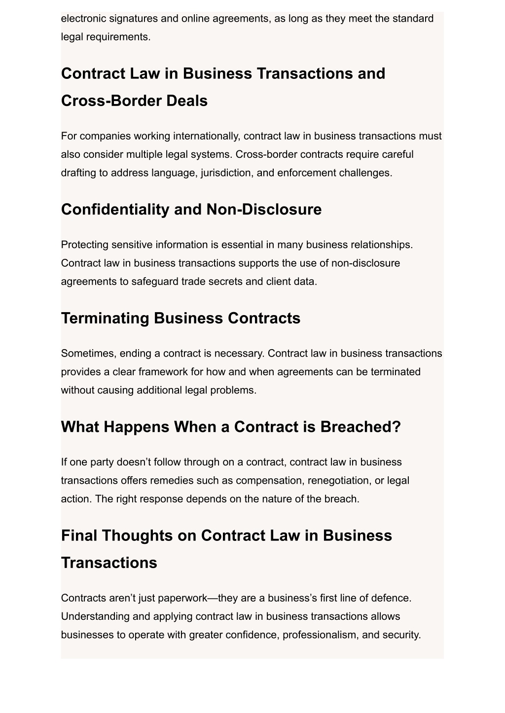PPT - The Importance of Contract Law in Business Transactions ...