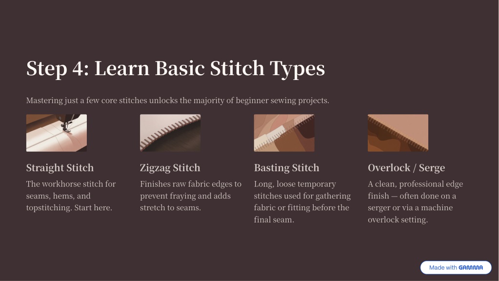 Basic Stitching Knowledge PPT - How to Use a Sewing Machine: Beginner Guide (2026) PowerPoint ...