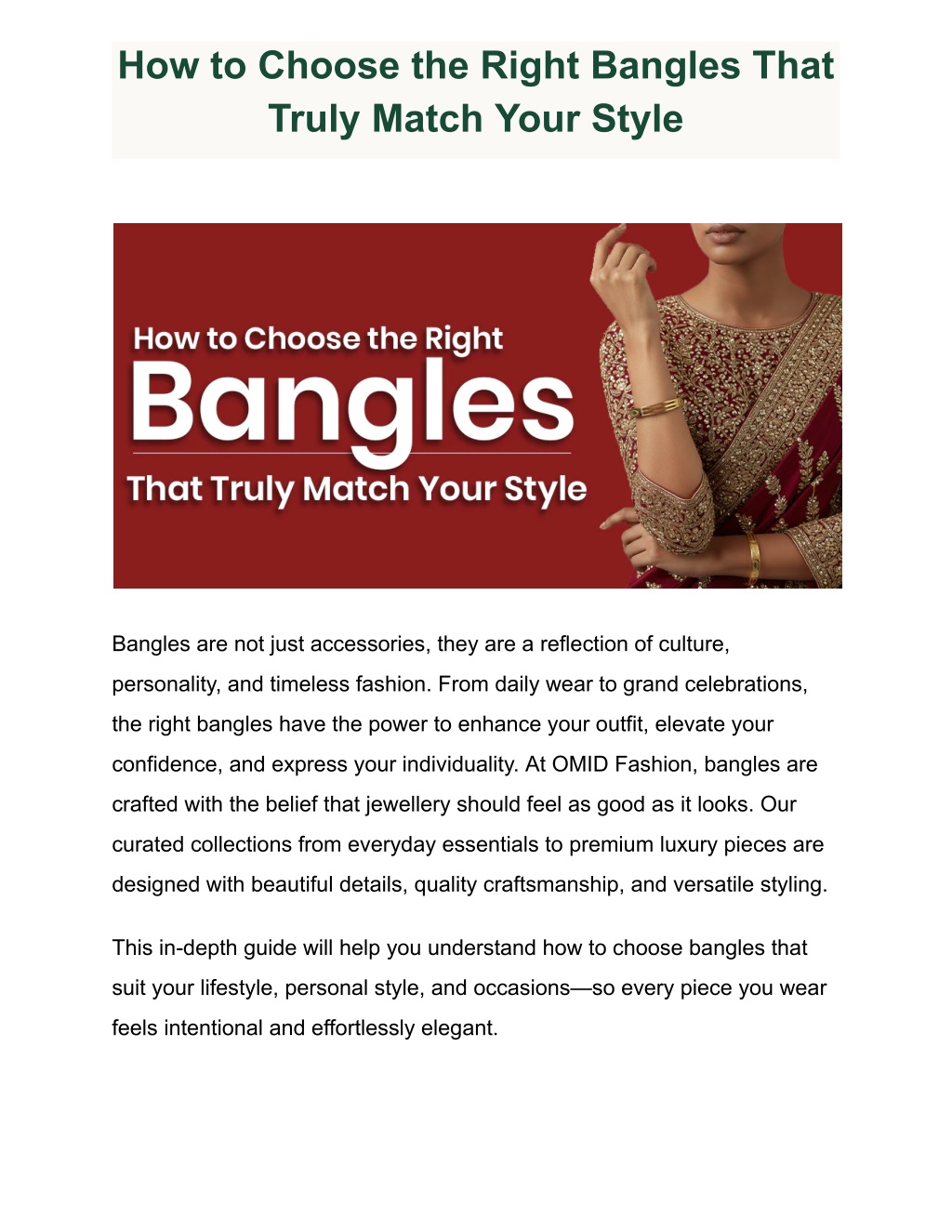 PPT - How to Choose the Right Bangles That Truly Match Your Style ...