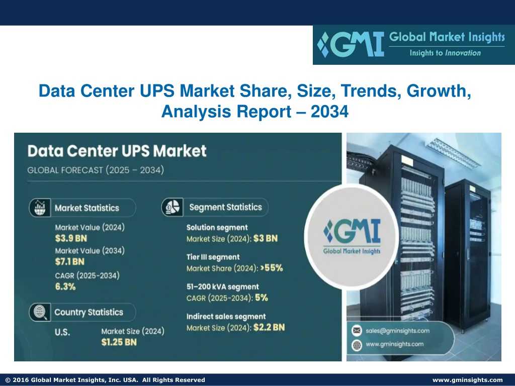 PPT - Data Center UPS Market PowerPoint Presentation, free download ...