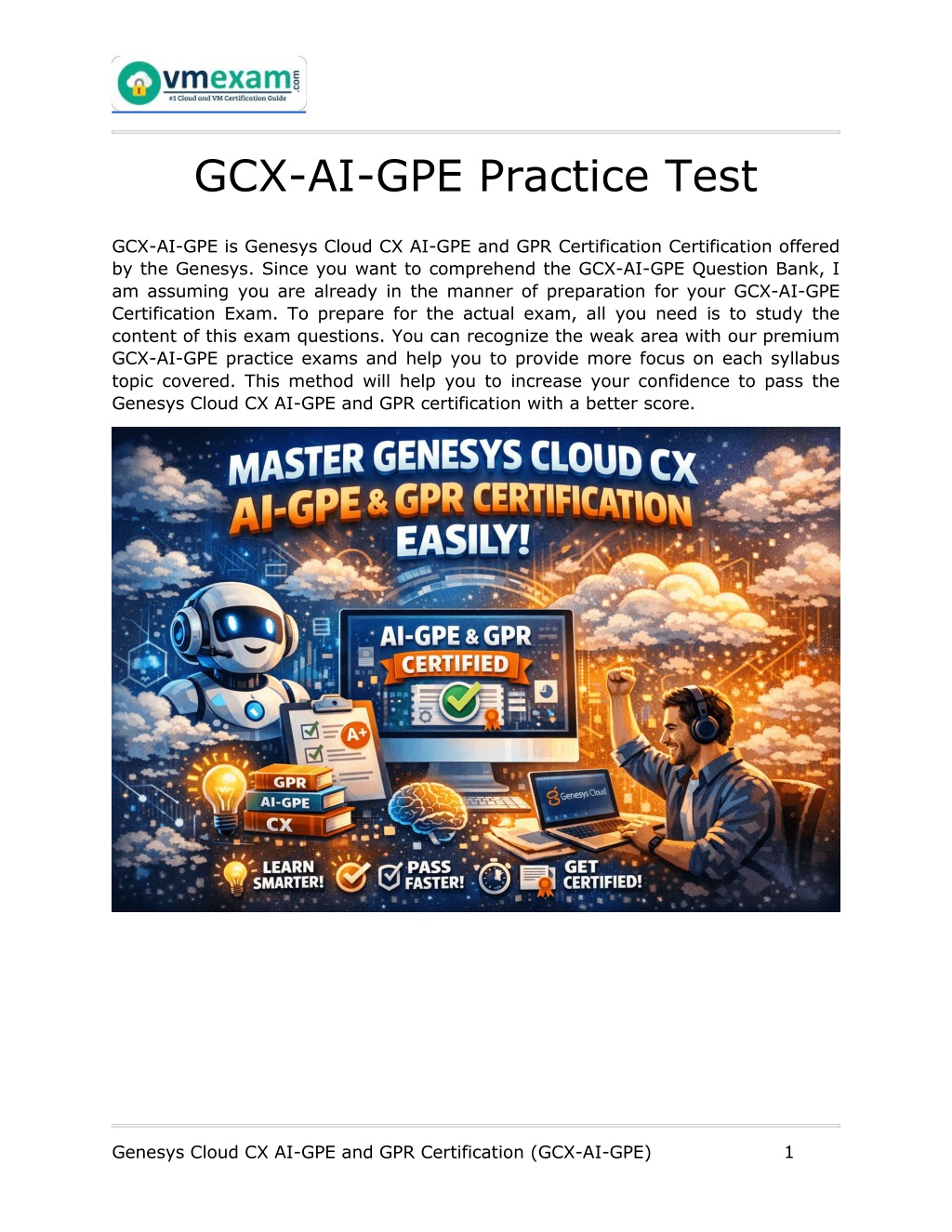 PPT - Genesys Cloud CX AI-GPE and GPR Certification: Complete Exam ...