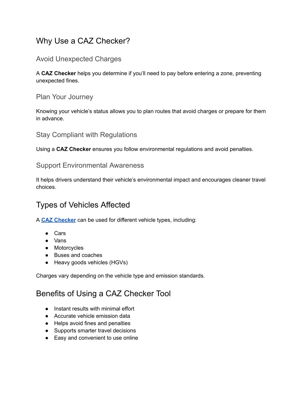 Api Caz PPT - Instantly Check Your Vehicle for Clean Air Zone Compliance - CAZ ...