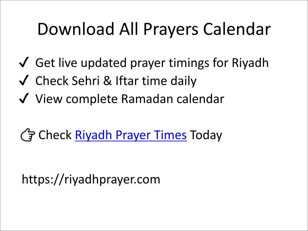 PPT - Riyadh Prayer Times Today 2026 – Accurate Daily Namaz Timings ...