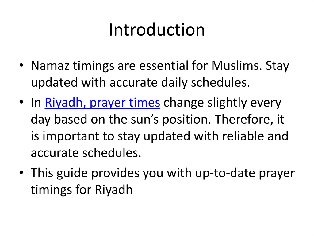 PPT - Riyadh Prayer Times Today 2026 – Accurate Daily Namaz Timings ...