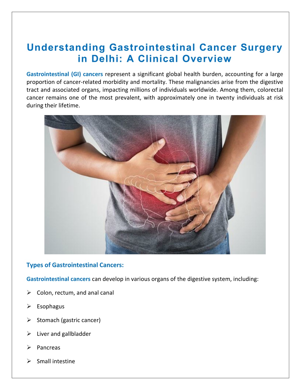 PPT - Understanding Gastrointestinal Cancer Surgery in Delhi: A ...