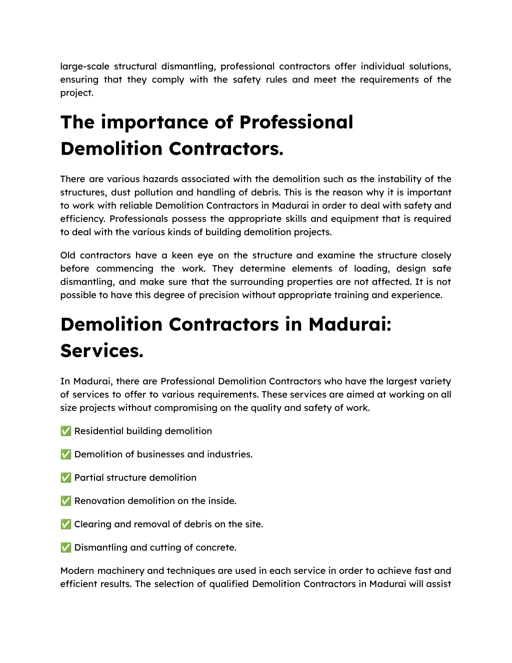 PPT - Best Demolition Contractors in Madurai Safe and Professional ...