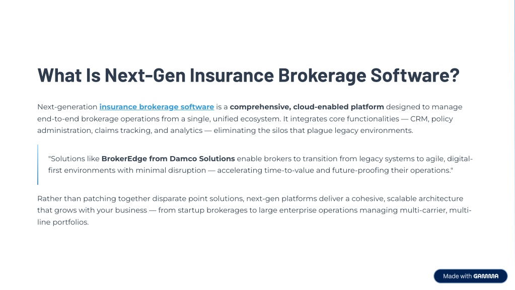 Next Gen Insurance PPT - Next-Gen Insurance Brokerage Software: Driving Digital ...