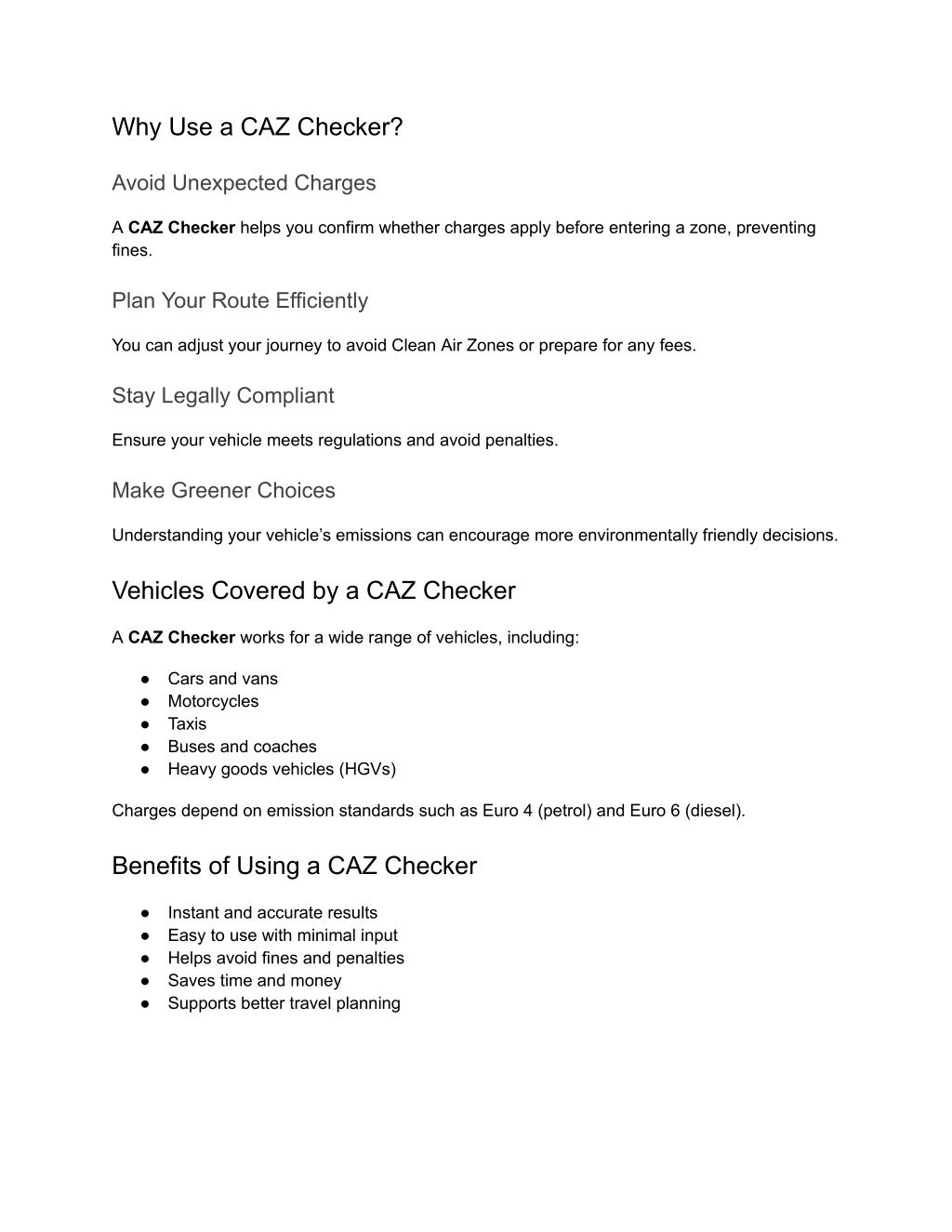 PPT - Before You Drive Check Clean Air Zone Charges - CAZ Checker Tool ...