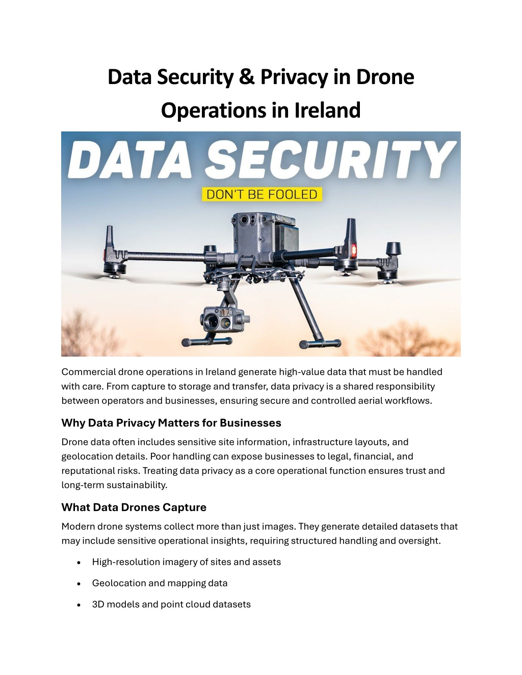 PPT - Data Security & Privacy in Drone Operations in Ireland PowerPoint ...
